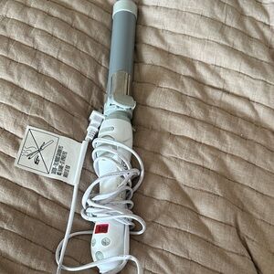 White and Silver Curling Iron Hair Styler - White